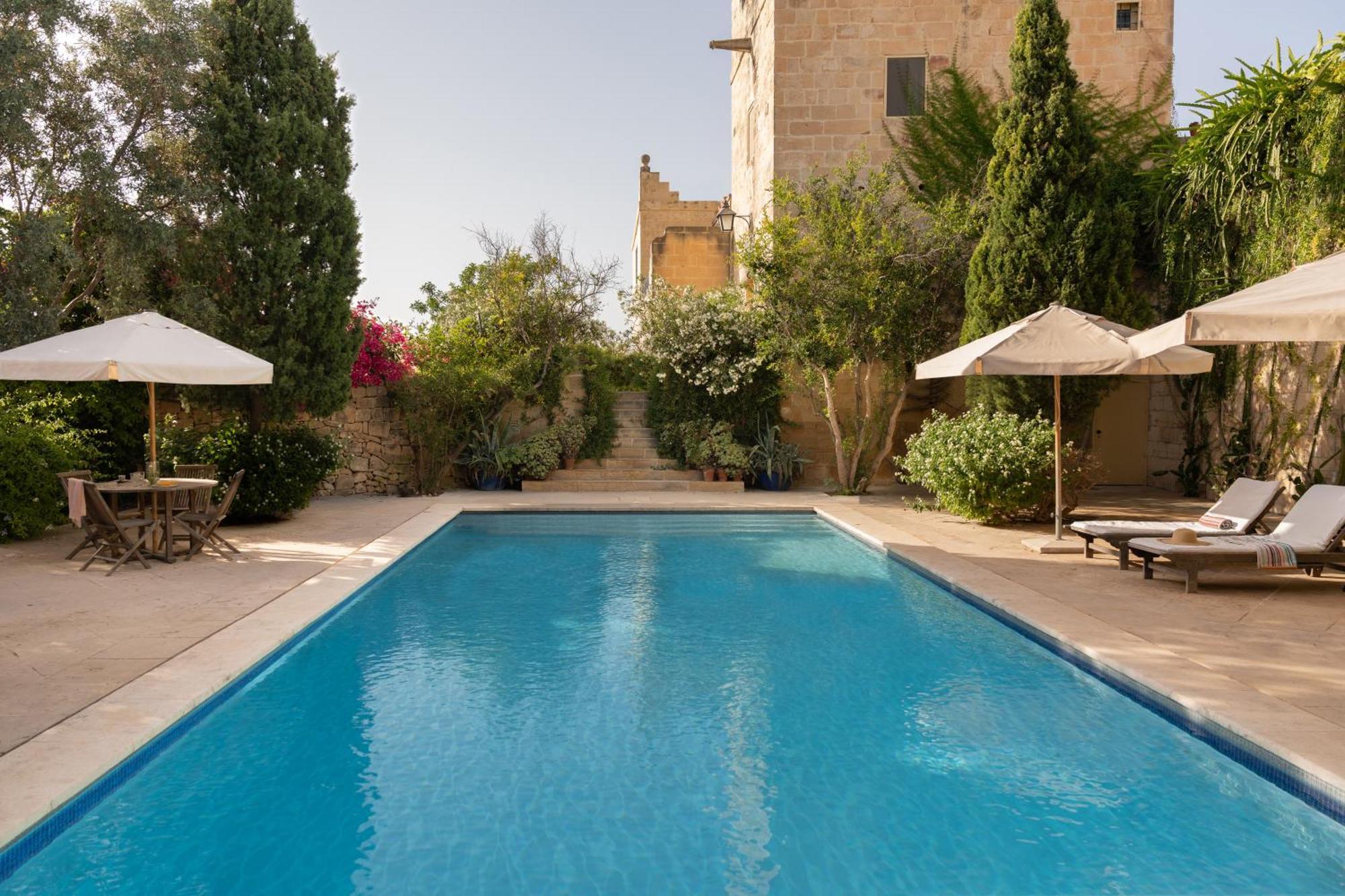 Casa San Rocco - Luxurious Grand 18Th C. Palace With Gardens & Pool Hal Ghaxiak Eksteriør billede